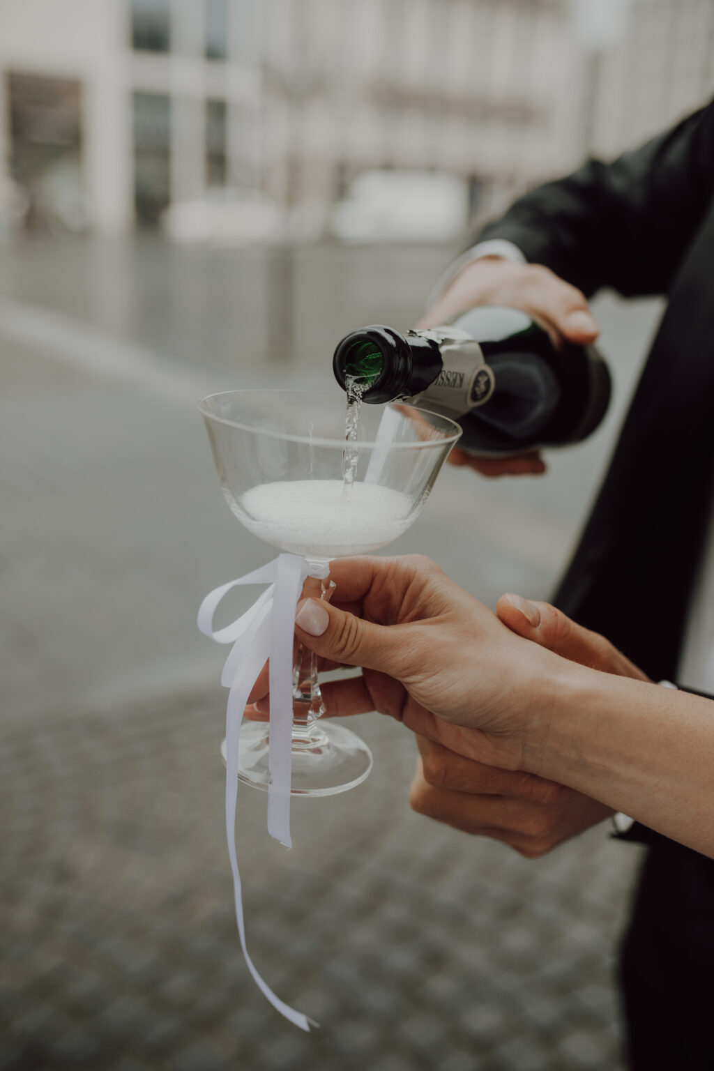 Chamagner Sektempfang bei City Hochzeit